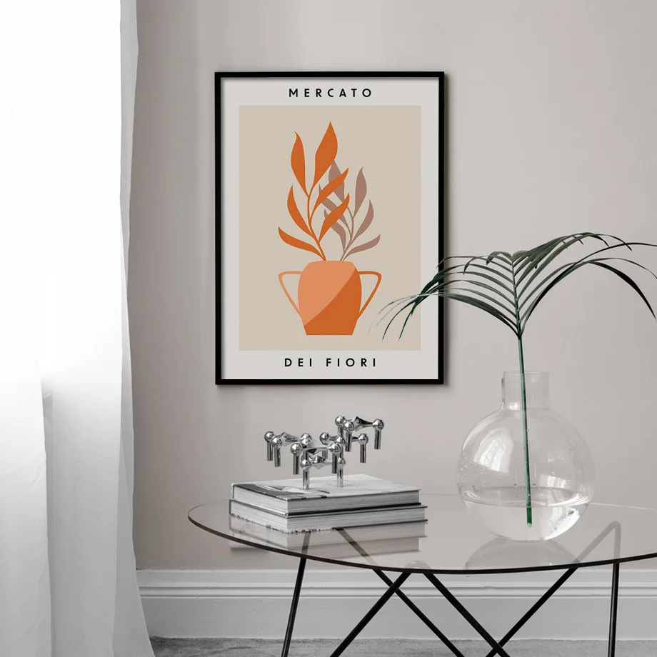 Настенная Картина на холсте с изображением цитрусовых деревьев и растений |