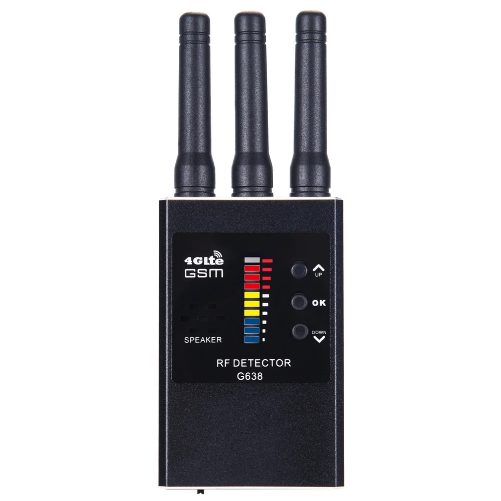 

G638 Anti Spy Wireless RF Signal Detector Bug GSM GPS Tracker Hidden Camera Eavesdropping Device Military Professional Version