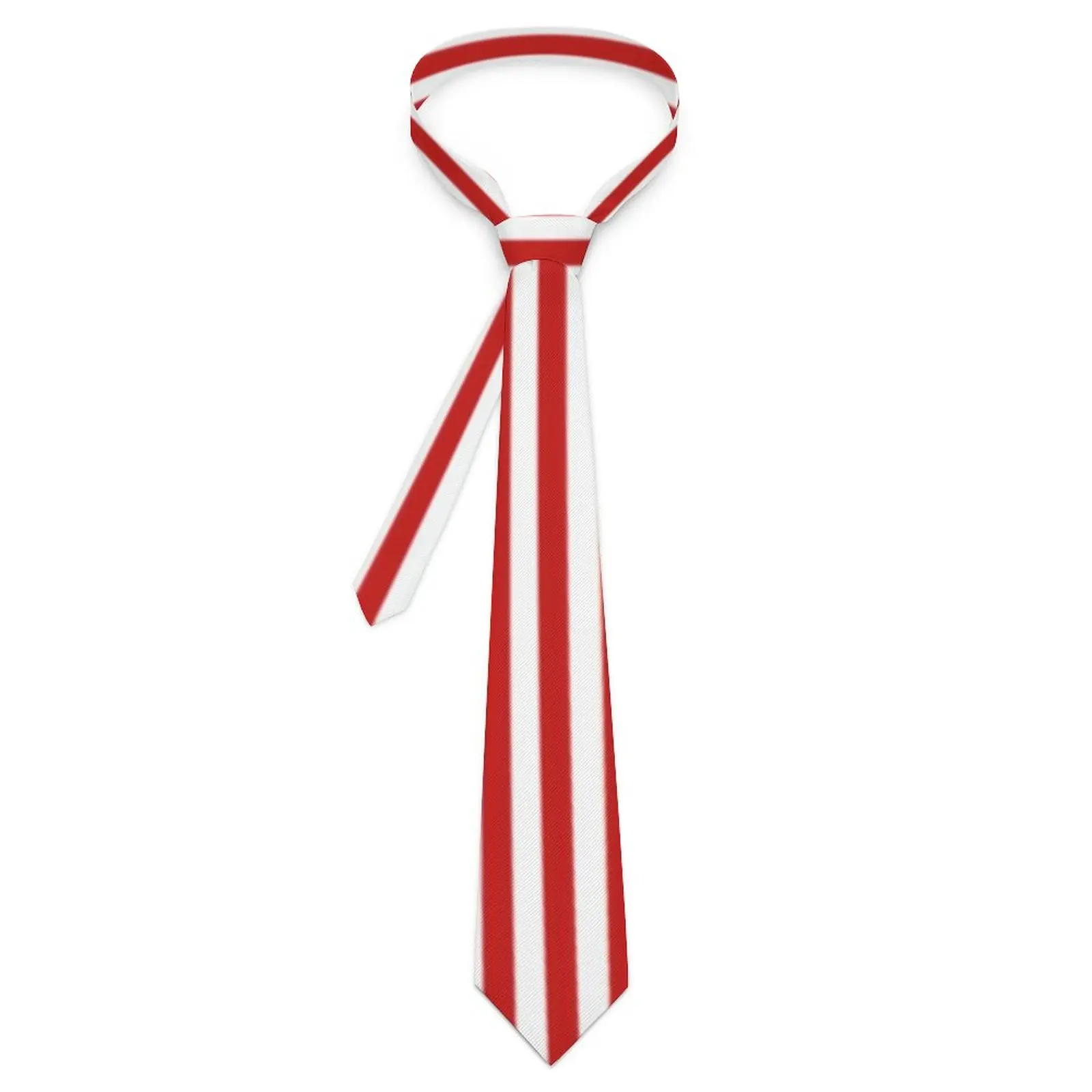 

Vertical Red Striped Tie White Lines Print Daily Wear Neck Ties Cute Funny Neck Tie For Men Graphic Collar Tie Necktie Gift