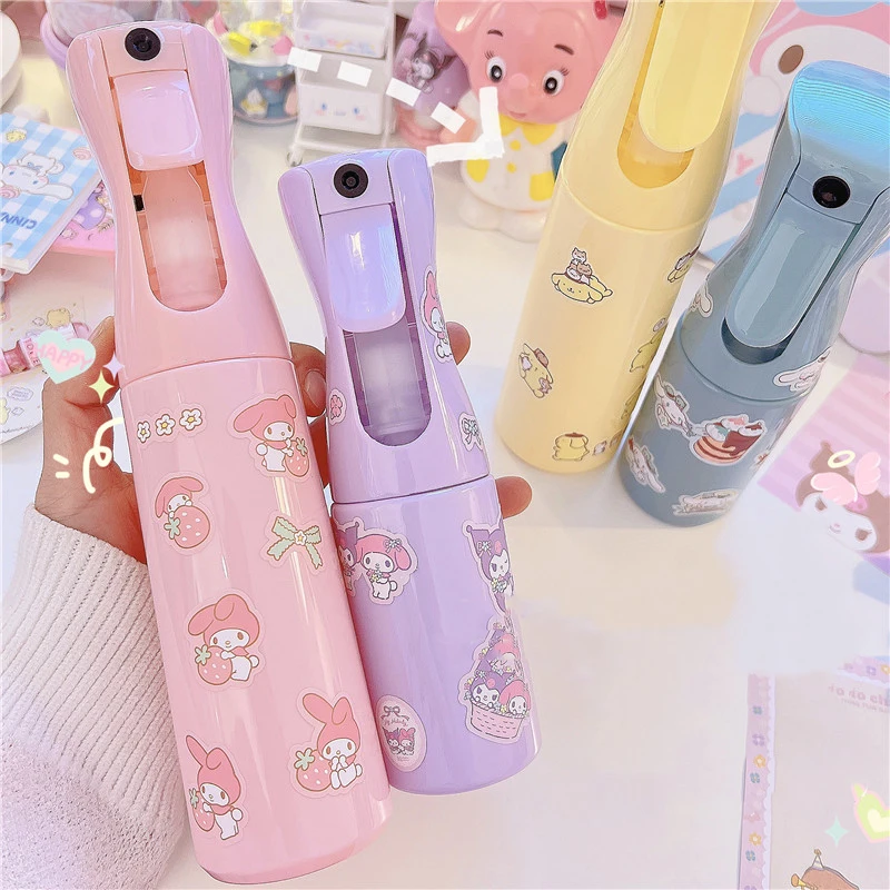 

200Ml/300Ml Kawaii Sanrioed Hellokitty Melody Fine Mist Sub-Packing Spray Bottle Girls Household Skin Hydrating Separate Bottle