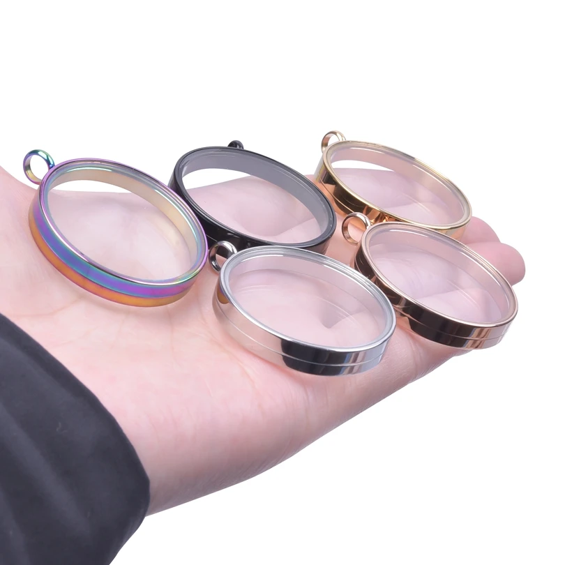 

1Pc 25/30mm Memory Relicarios Photo Locket Pendant Floating Charms For Living Lockets For Jewelry Making DIY Necklace Accessorie