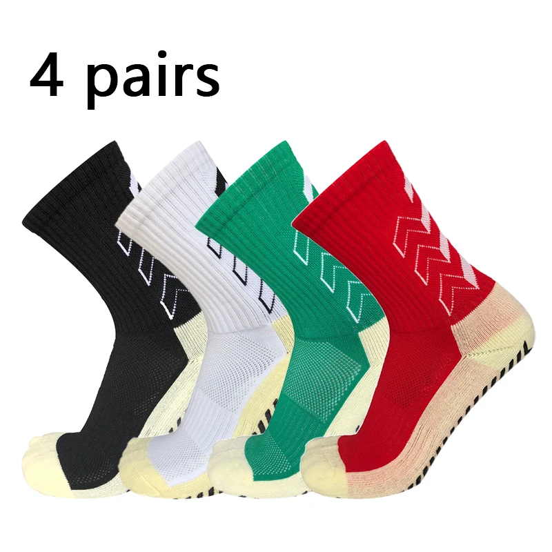

4 пары/набор, нескользящие спортивные футбольные носки