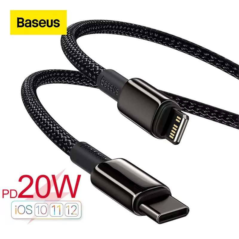 

Baseus 20W USB C Cable for iPhone 13 11 8 XR PD Fast Charge for iPhone 12 SE USB Type C Cable Fast Charging for Macbook Cable
