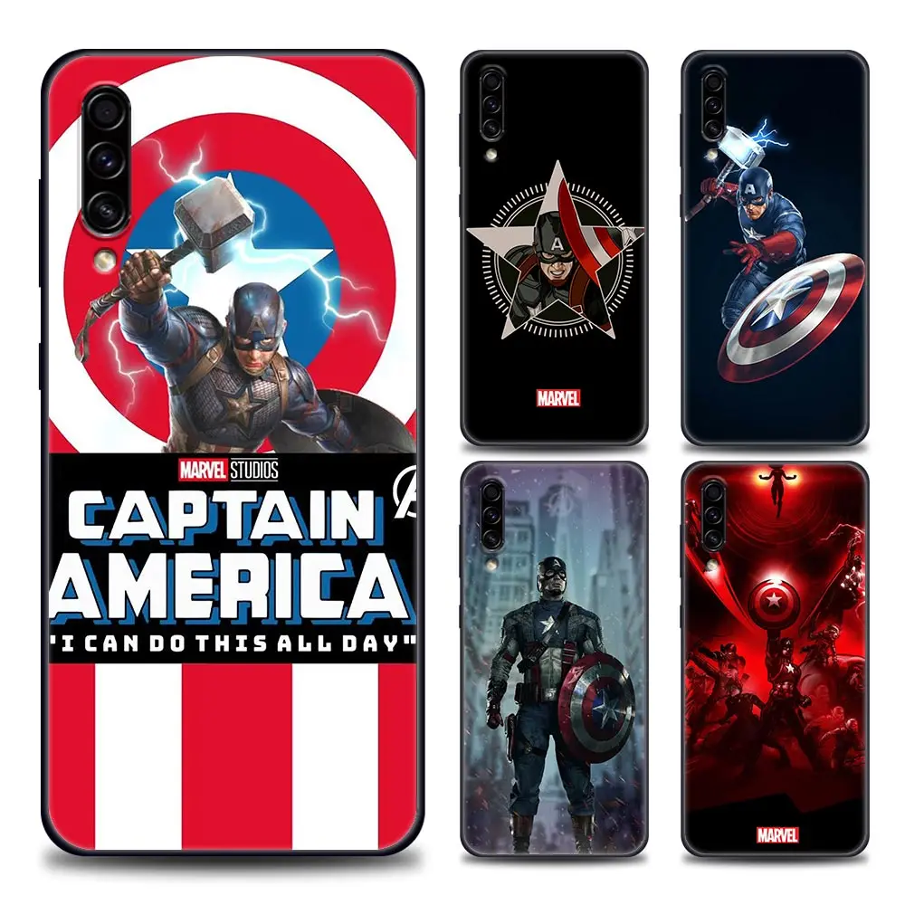 

Captain America Marvel Avengers Phone Case for Samsung A10 A20 A30 A30s A40 A50 A60 A70 A80 A90 5G A7 A8 2018 Case Soft Silicone