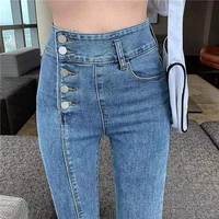 high waist jeans women 2022 new stretch skinny denim trousers all match female pencil pants