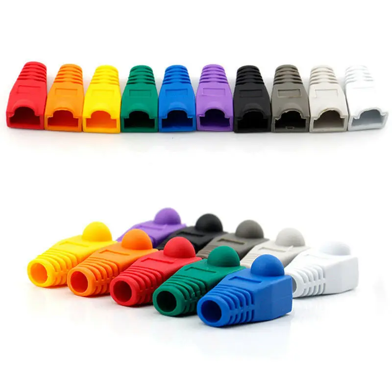 

50PCS Modular RJ45 Network Cable Connector Plug Cover Cap crystal head protective case Network plug Socket boot cap