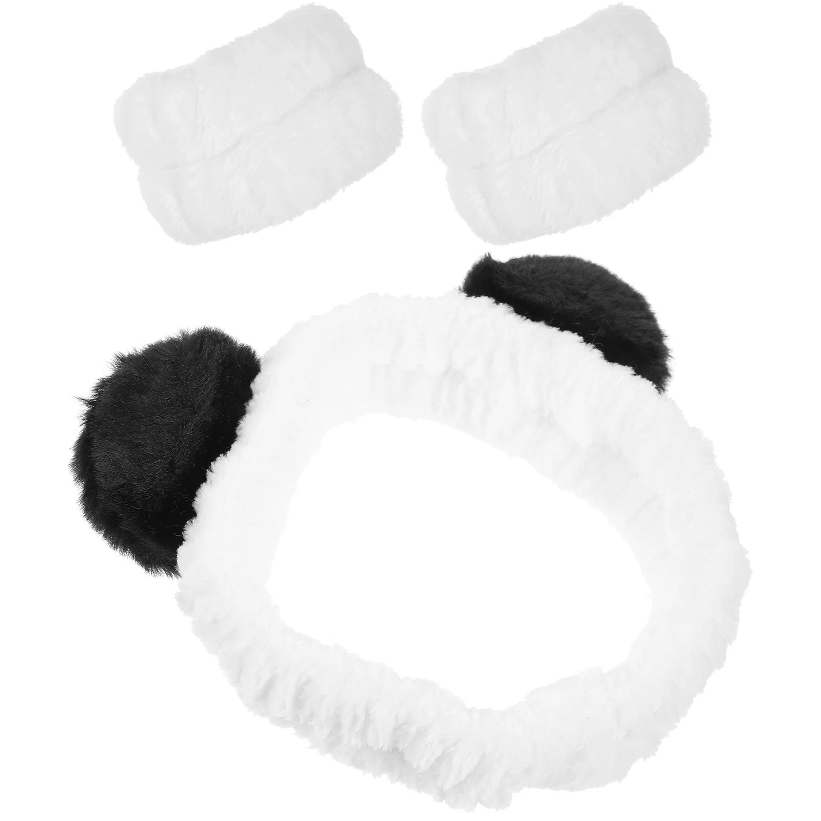 

Panda Headband Facial Headbands Skincare Set Wrist Washing Face Spa Women Flannel Cute Girl Wristbands