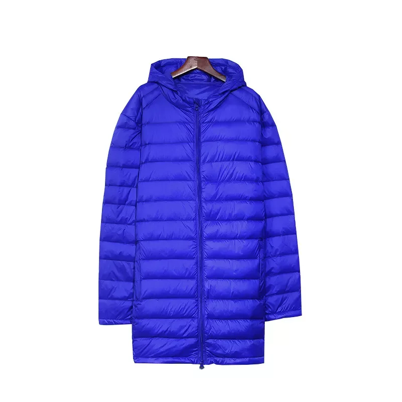 New2022 5XL 6XL 7XL 8XL Mens Lightweight Down Jacket 2022 Autumn Winter Men's Hooded Long Casual Regular Ultra-thin Men'