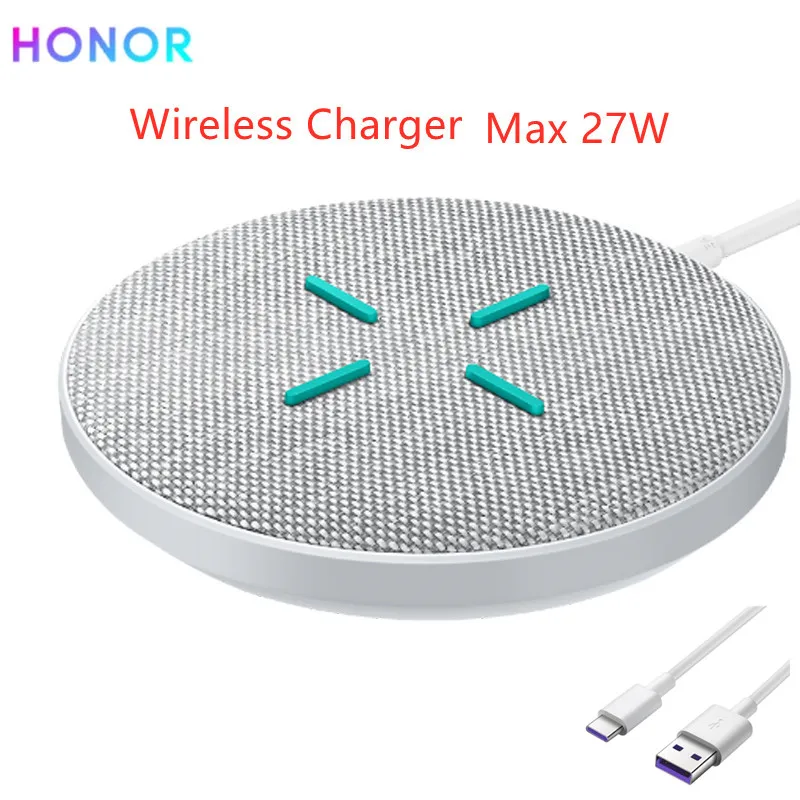 Honor 27W Max Wireless Charger AP61 SuperCharge For Huawei/Honor Qi Standard Charge For iPhone/Samsung/Xiaomi With 5A Cable