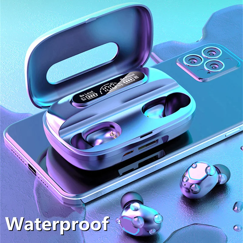 

For Ipods and Xiaomi Huawei Lenovo Smartphones,M9 TWS Bluetooth Headset 5.2 Wireless Earphones With HIFI Stereo and ChargingCase