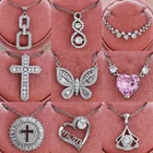 Женское ожерелье из серебра 2022 пробы, с подвеской в виде сердца, бабочки и жемчуга, подарок на Рождество, дизайнерские ювелирные украшения Z26, 925