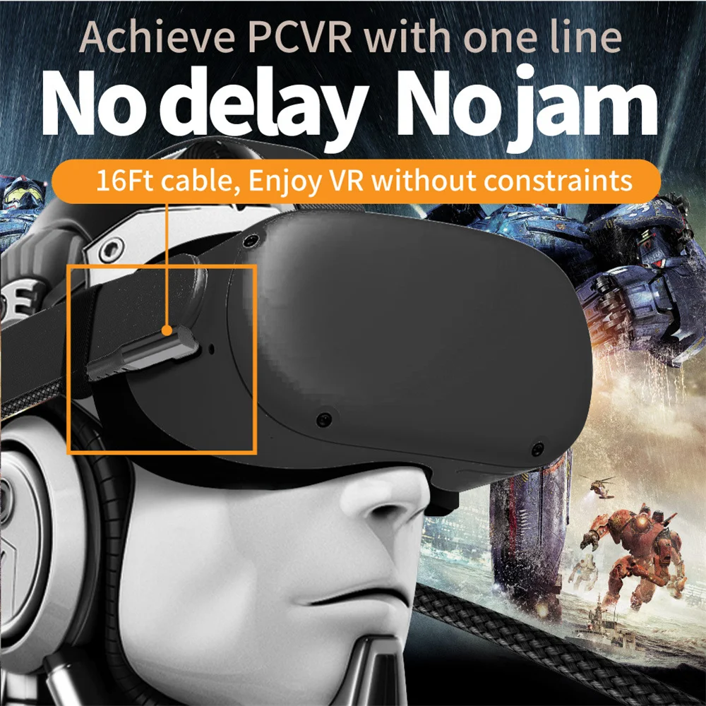 Зарядный кабель GTWIN 5 м 6 шнур для передачи данных Oculus Quest 2 Link VR USB 3.0 типа C зарядного