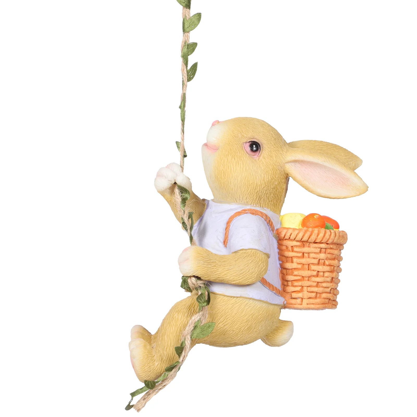 

Rabbit Garden Ornament Animal Bunny Tree Sculpture Statue Swing Outdoor Decor Hanging Figurines Easter Car Dashboard Decoration