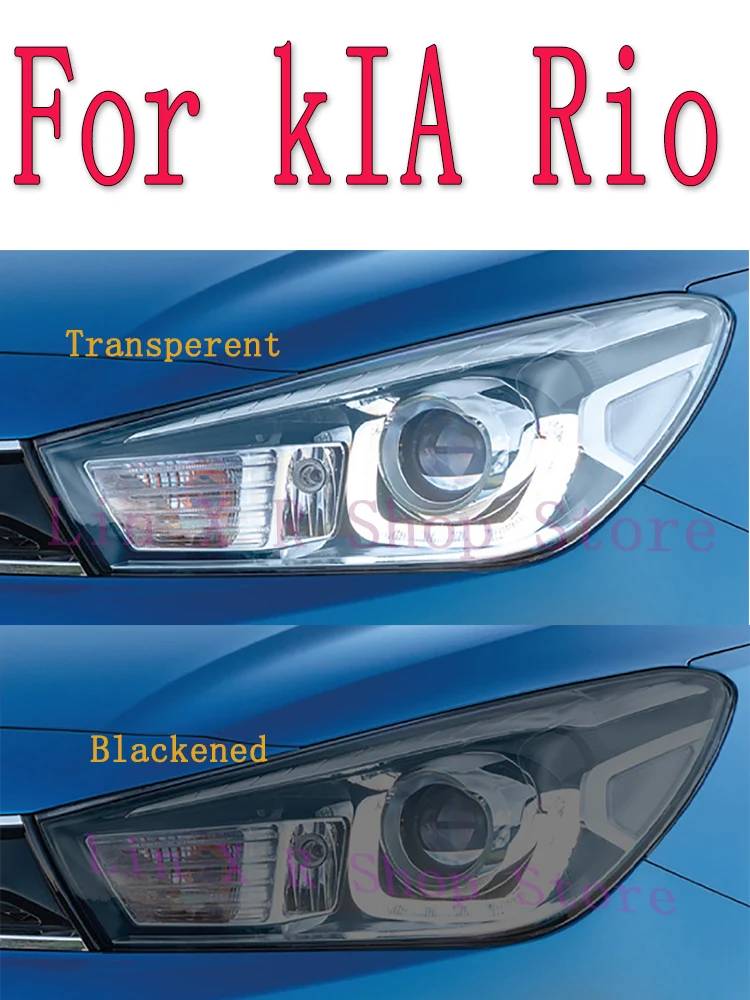 

For Kia Rio 2017-2020 Car Exterior Headlight Anti-scratch Front Lamp Tint TPU Protective Film Cover Repair Accessories Sticker