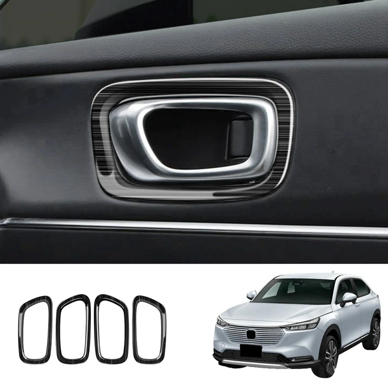 

4Pcs Stainless Steel Mouldings Inner Door Handle Bowl Panel Decoration Cover Trim For Honda Vezel HR-V HRV 2021 2022