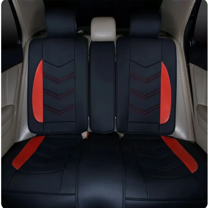 PU Leather 5D automotive airbag rear seat cover Safety backrest support pad General automotive rear seat protection box accessor