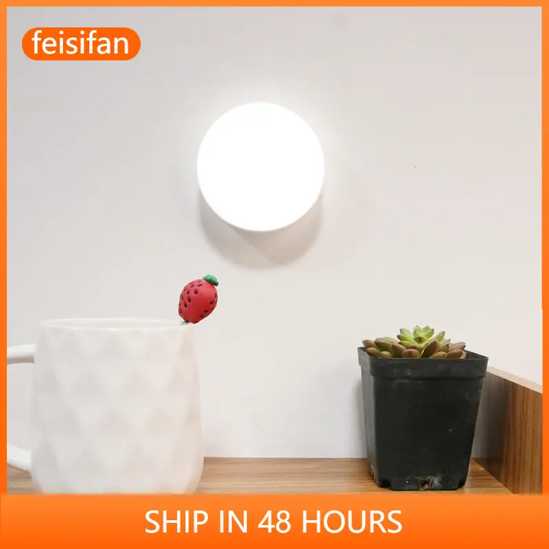 

Bedlight Eye Protection Bedroom Stair Corridor Human Sensing LED Intelligent Night Light Wireless USB Charging White Warm Light