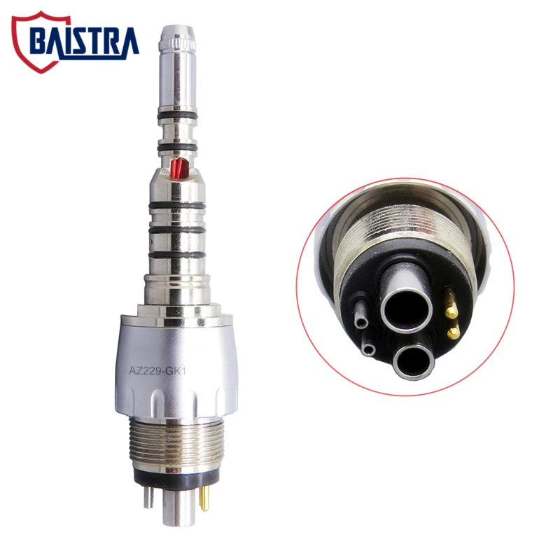 

Dental Quick Coupling Coupler Connector for LED Fiber Optic Handpiece 6 Holes Dentistry Tools Dentist Clinic Accessory AZ229-GK1