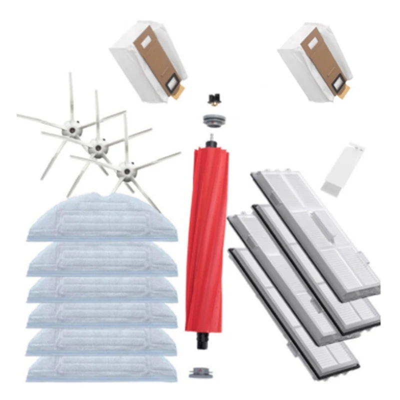 

Запчасти для пылесоса Xiaomi Roborock S7 T7S T7 PLUS, основная/боковая щетка, Hepa фильтр, насадка на швабру, мешок для пыли, аксессуары