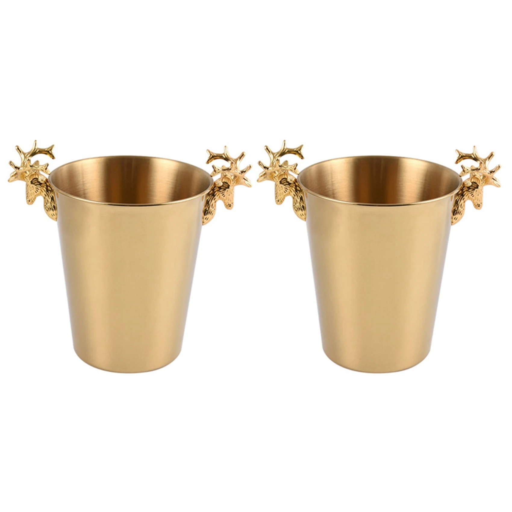 

2X Ice Champagne Bucket Deer Head Wine Chiller Bottle Ice Barrel Cooler Champagne Beer Cold Water Ice Container - L