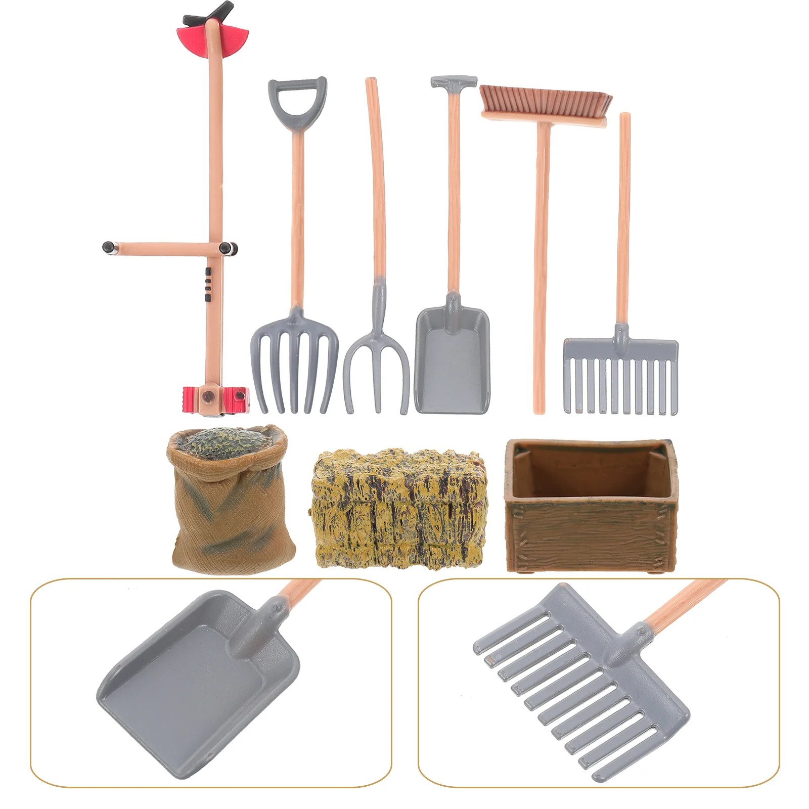 

Farm Tools Mini Miniature Toys Accessories Tool Model Garden Tiny House Barn Fence Toy Landscapingfeedset Miniatures Prop