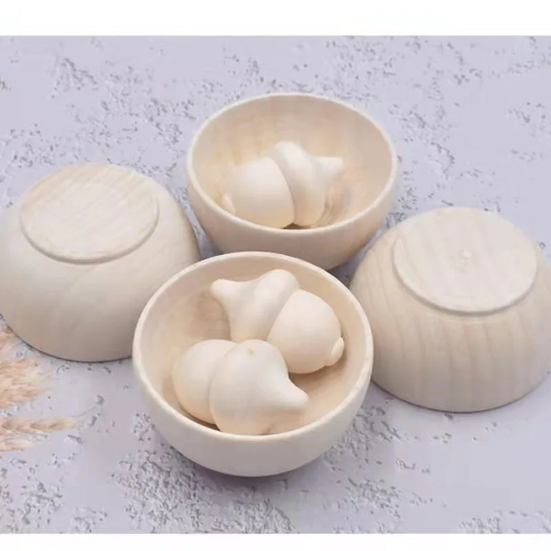 

2Pcs Natural Color Hemu Multi-shape DIY Custom Wooden Decoration Crafts Kids Graffiti Color Painting Toys Jewelry Accessories