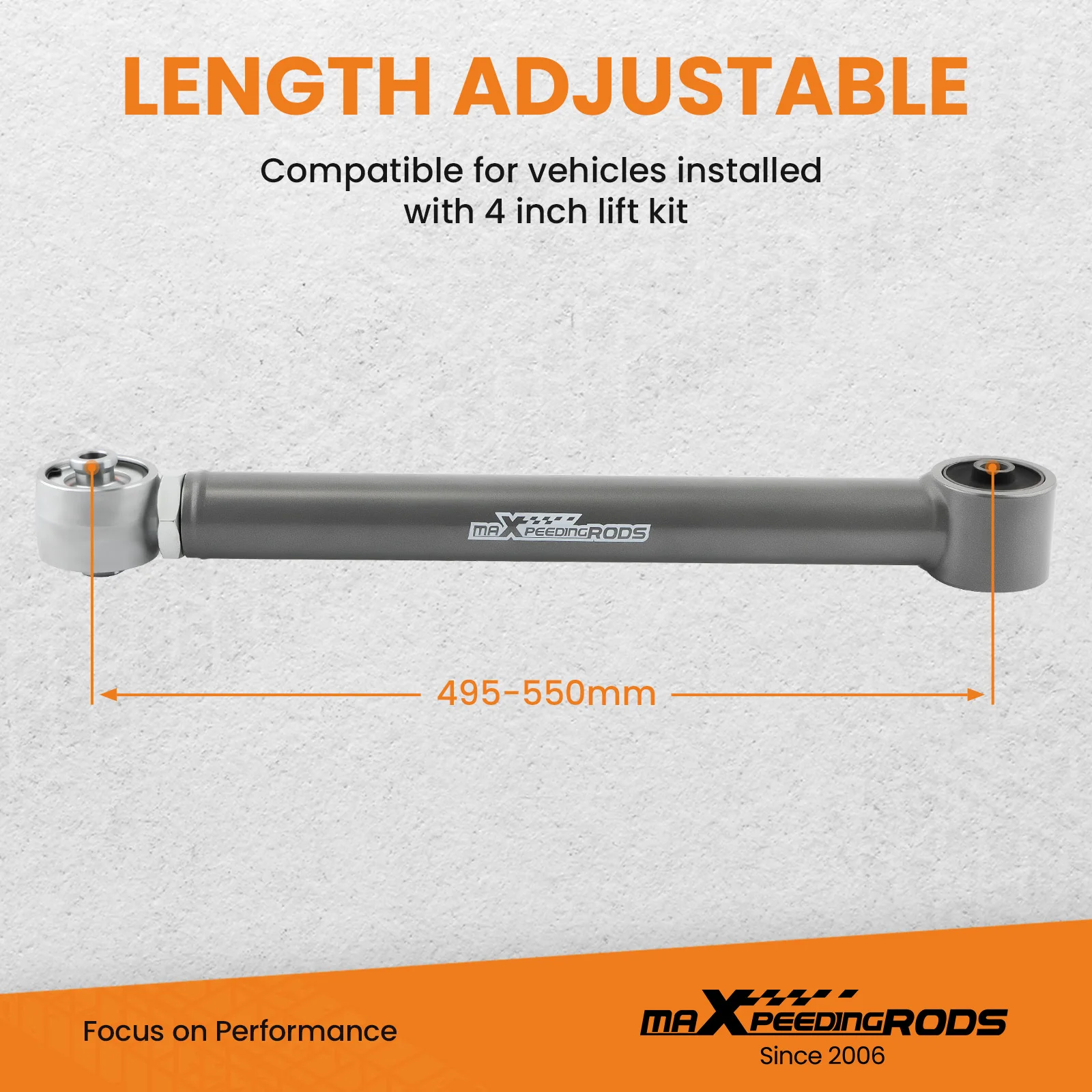 1 пара регулируемых задних нижних рычагов управления подъемником 0-6 дюймов для Jeep