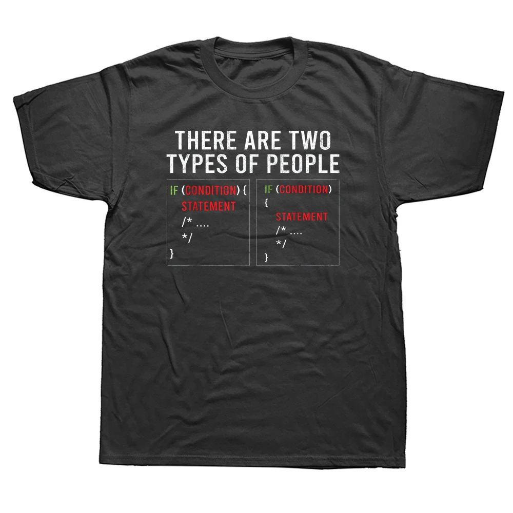 

Funny There Are Two Types Of People Programming Coding Programmer T Shirts Short Sleeve Birthday Gifts Summer Style T-shirt Men