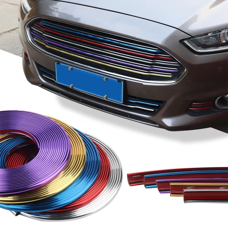 

8M/Roll Car Wheel Rims Protector Decor Strip Rubber Moulding Rimblades Auto Vehicle Rim Sticker Color Tire Guard Line Styling