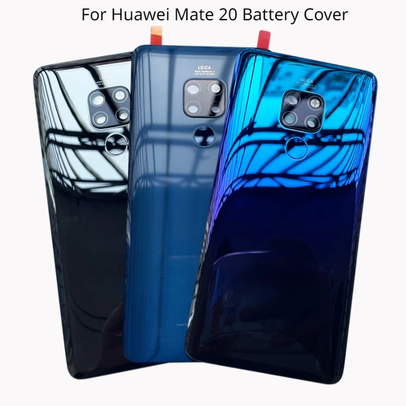 Стеклянная задняя крышка для Huawei Mate 20 Крышка корпуса аккумулятора дверь с