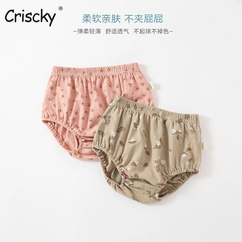 

Criscky Summer Kids Boys Shorts Floral Print Baby Girl Shorts Cotton Mid Waist short Pants Fashion Newborn Bloomers