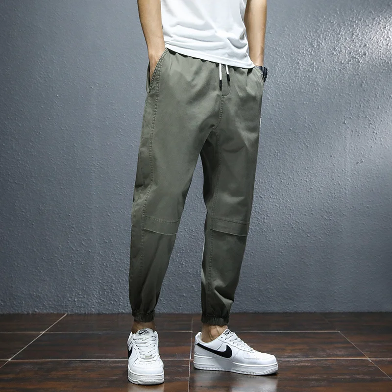 

2022 New Male Trousers Mens Joggers Solid Multi-pocket Pant Sweatpants Casual Men Cargo Pants Hip Hop Harem Joggers Pants