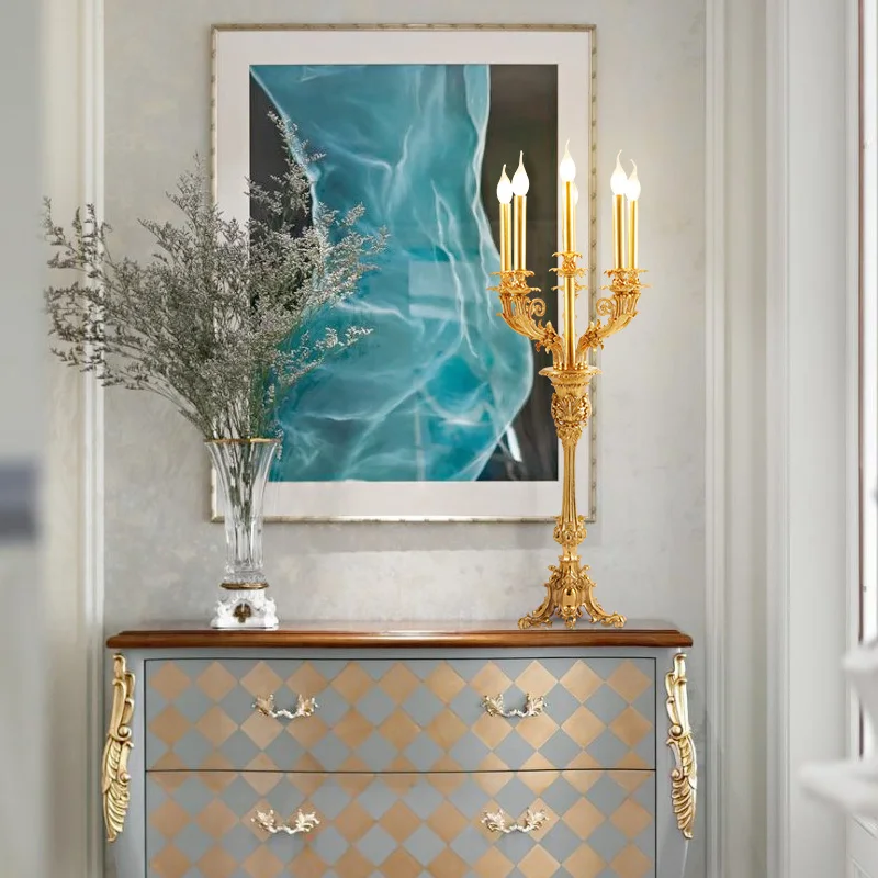 DINGFAN в европейском стиле полностью медная свеча крыльцо гостиная кабинет офис