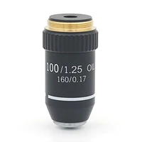 195 type achromatic objective lens 100x microscope objective lens rms 20 2mm objective lens parts