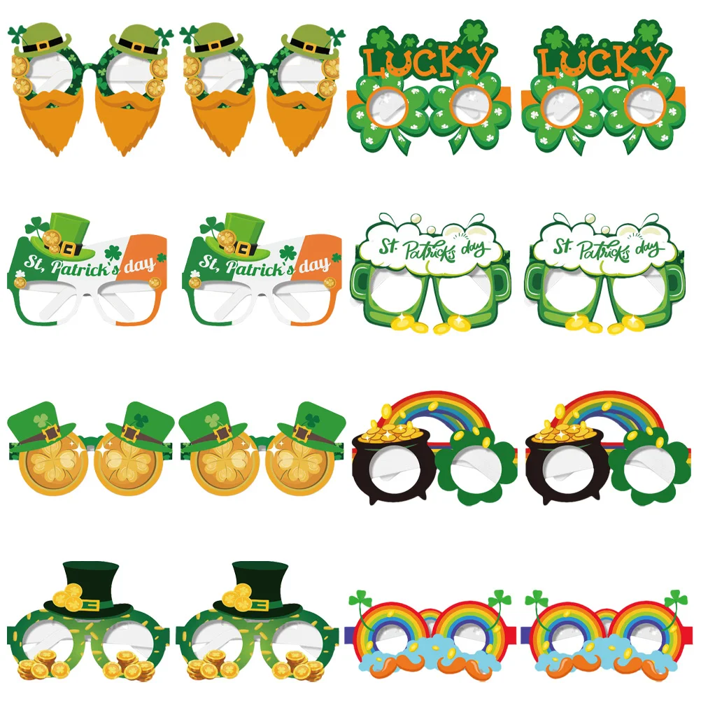 

Day St Eyeglasses Patricks Glasses Props Patrick Shamrock Photo Party S Eyewear Accessories Costume Green Favors Photobooth