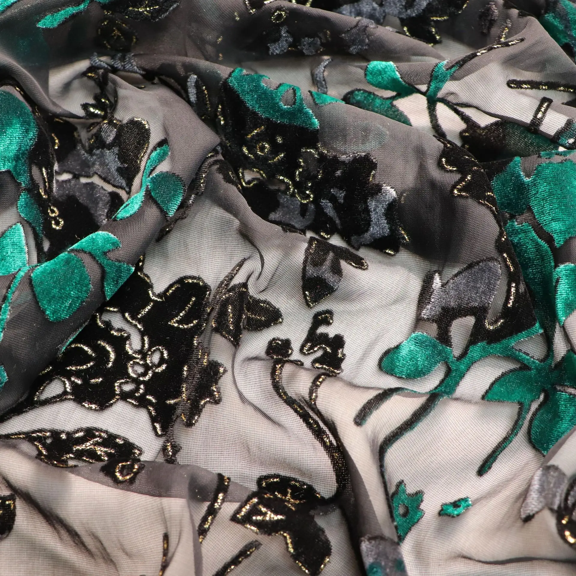 Тканая бархатная парча с липким принтом жаккардовая ткань ночная рубашка платье