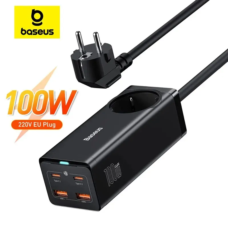 Baseus 100 Вт GaN3 Pro USB-зарядное устройство для настольного компьютера с возможностью
