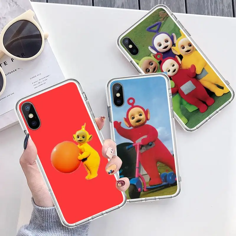 

Cute cartoon child Teletubbies Phone Case Transparent soft For iphone 12 11 13 7 8 6 s plus x xs xr pro max mini