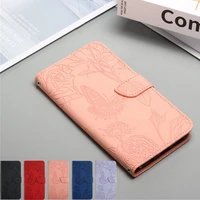 luxury 3d butterfly emboss leather case for motorola g62 5g 2022 flip wallet case motorola g62 shell moto g62 g 62 phone cover
