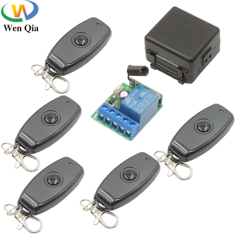 Универсальный беспроводной пульт дистанционного управления 433 МГц РЧ Переключатель ВКЛ/ВЫКЛ передатчик постоянного тока 12 В 1 канал релейный модуль приемника для системы контроля доступа