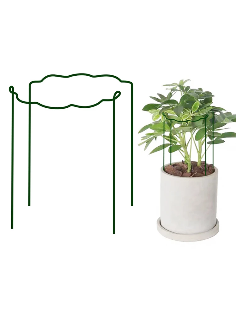 

Garden Plant Support Cages Half Round Flower Holder Stake Metal Flower Pot Climbing Trellis Orchard Rod Gardening Bonsai Tool