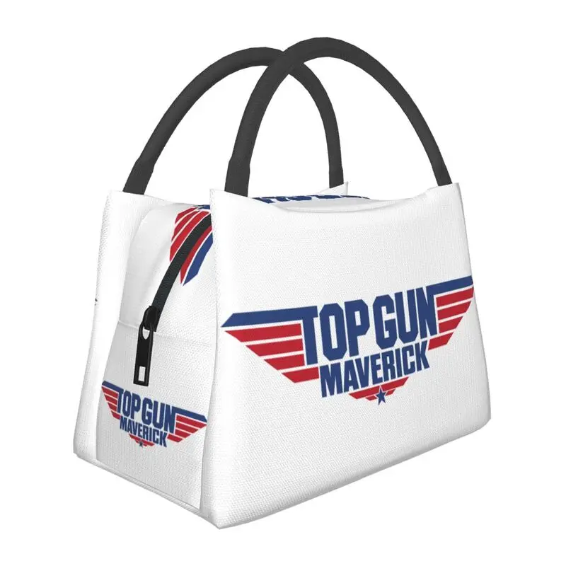 

Top Gun Maverick Thermal Insulated Lunch Bags Women Tom Cruise Film Resuable Lunch Tote for Outdoor Picnic Storage Meal Food Box