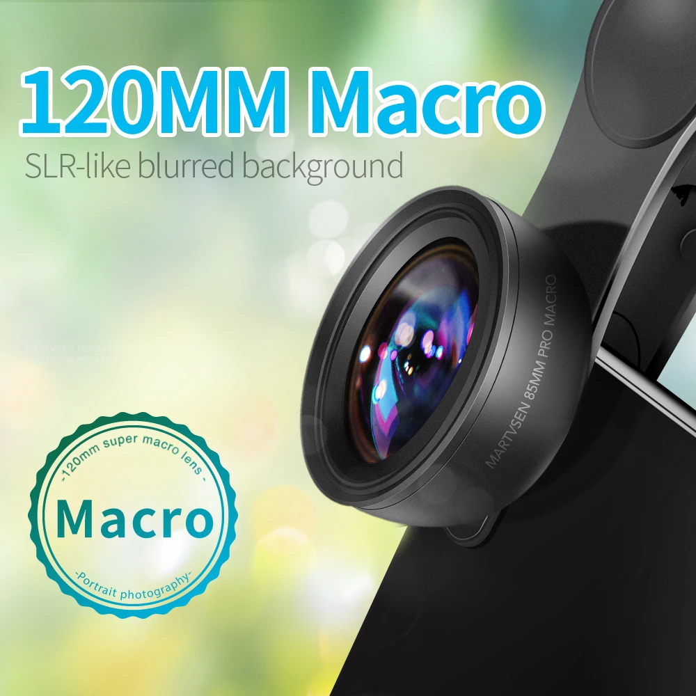 MARTVSEN 120MM Lentes para celulares, Professional 5K HD 10x  Ultra HD Camera to Shoot Vlog Insects Flowers Plants for iPhone13