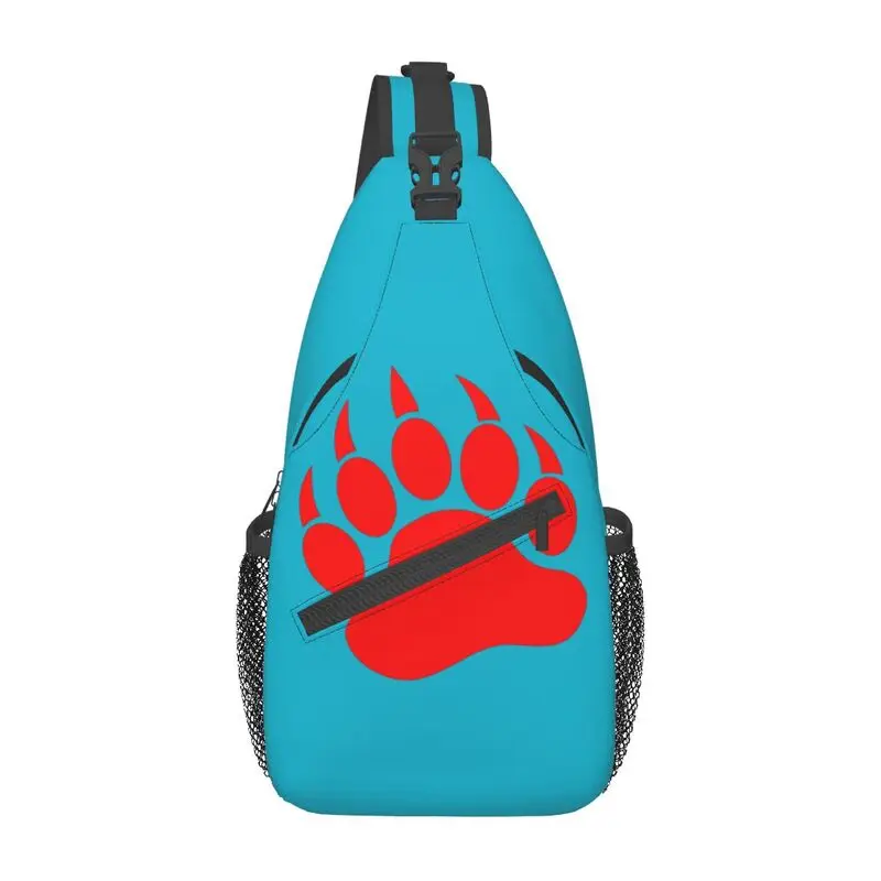 

Animal Bear Paw Sling Chest Bag Custom Crossbody Shoulder Backpack for Men Cycling Camping Daypack