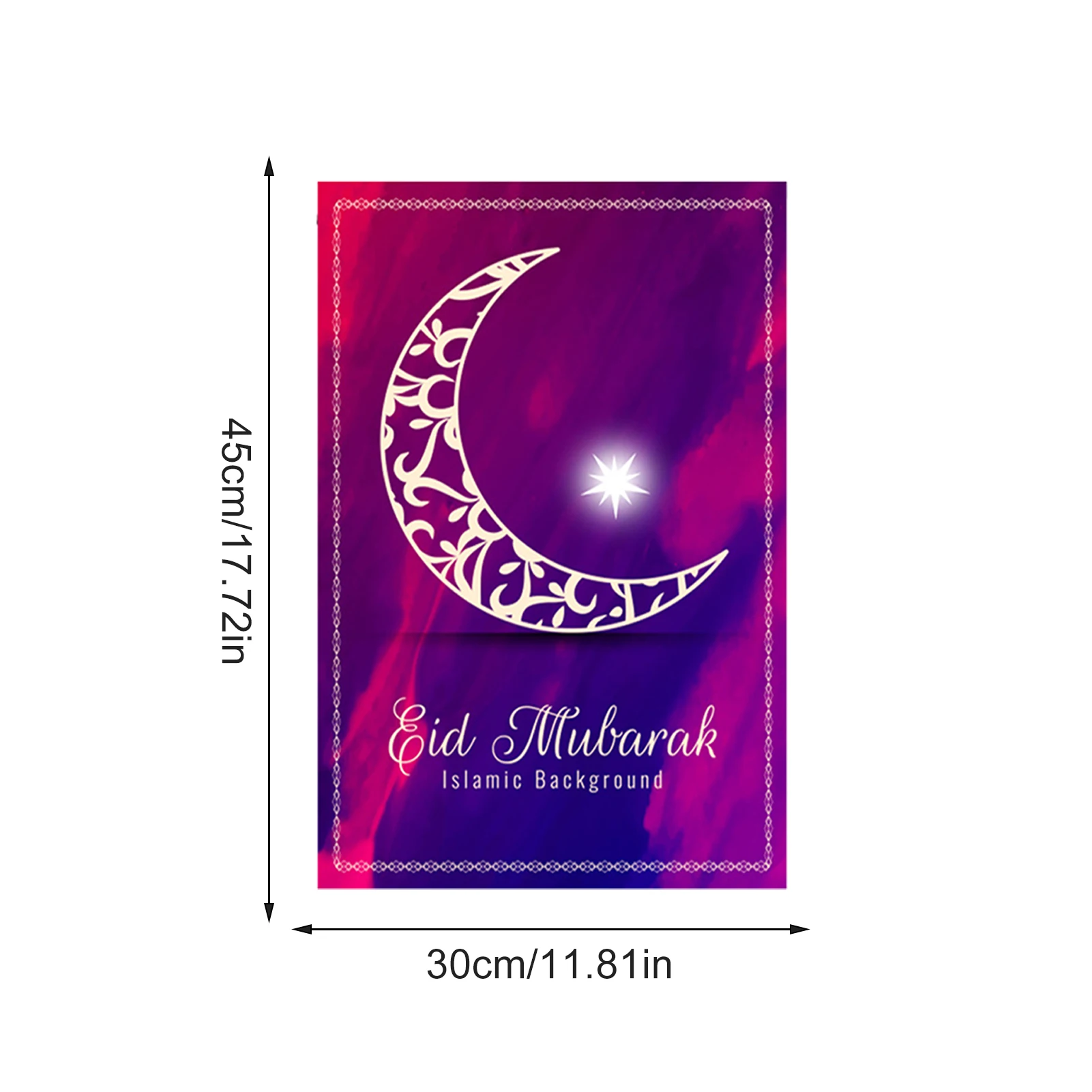 11 8x17 7 дюймов Рамадан Mubarak Садовый флаг Eid мусульманский Вертикальный двойной