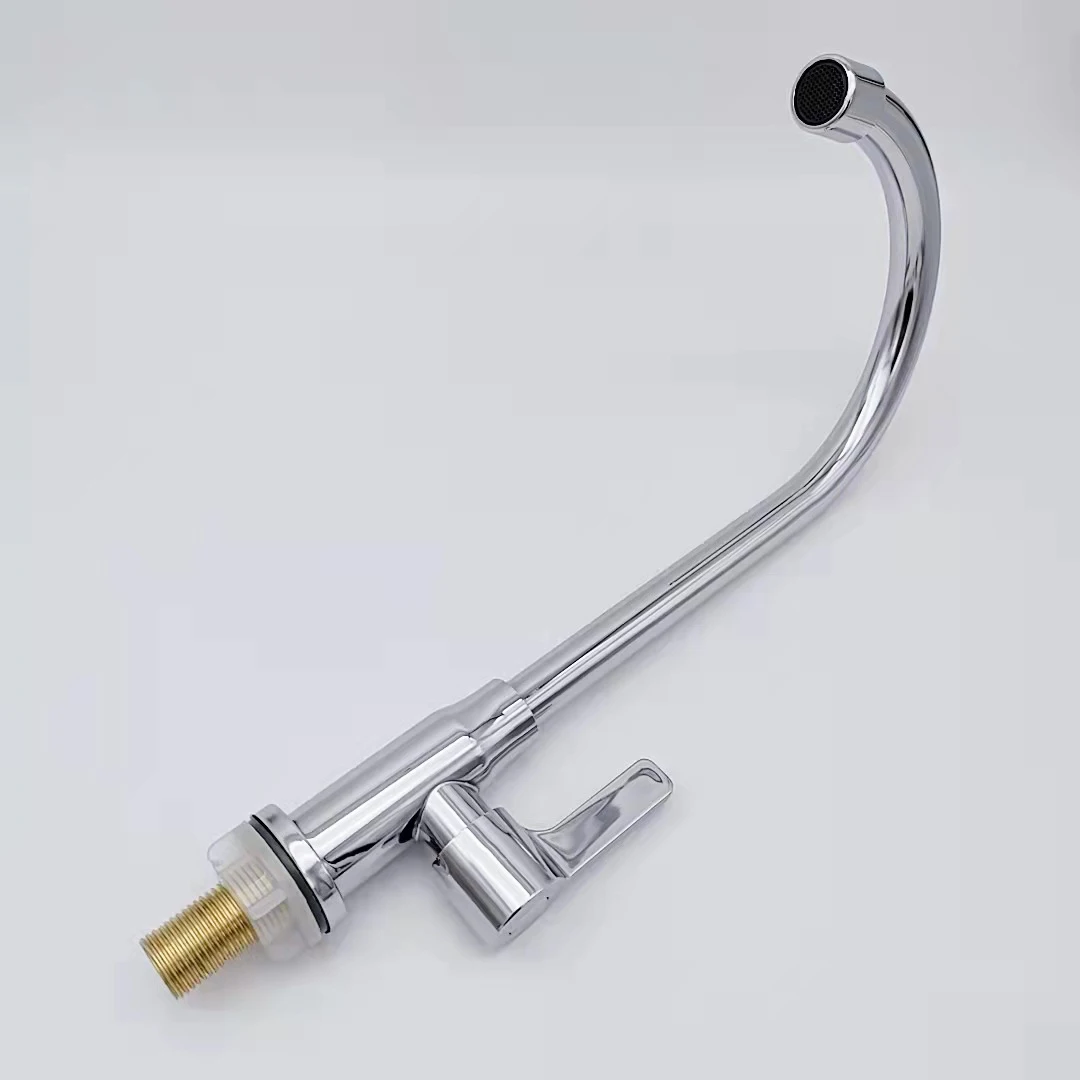 Смеситель для кухонной раковины из нержавеющей стали с одним отверстием