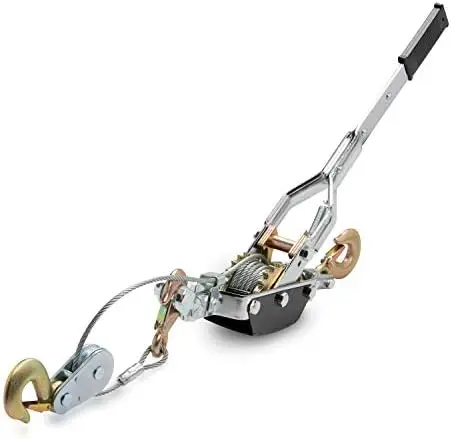 

Come Along Winch, 5-Ton (10,000 Lbs) Pulling Capacity, 10Ft, 3 Hook, Heavy Duty Power Cable Come Along Tool with Dual Gears, Han