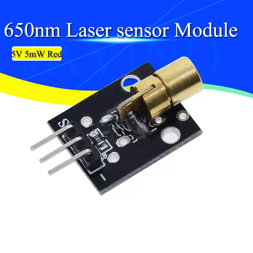 

5Pcs KY-008 650nm Laser sensor Module 6mm 5V 5mW Red Laser Dot Diode Copper Head for Arduino