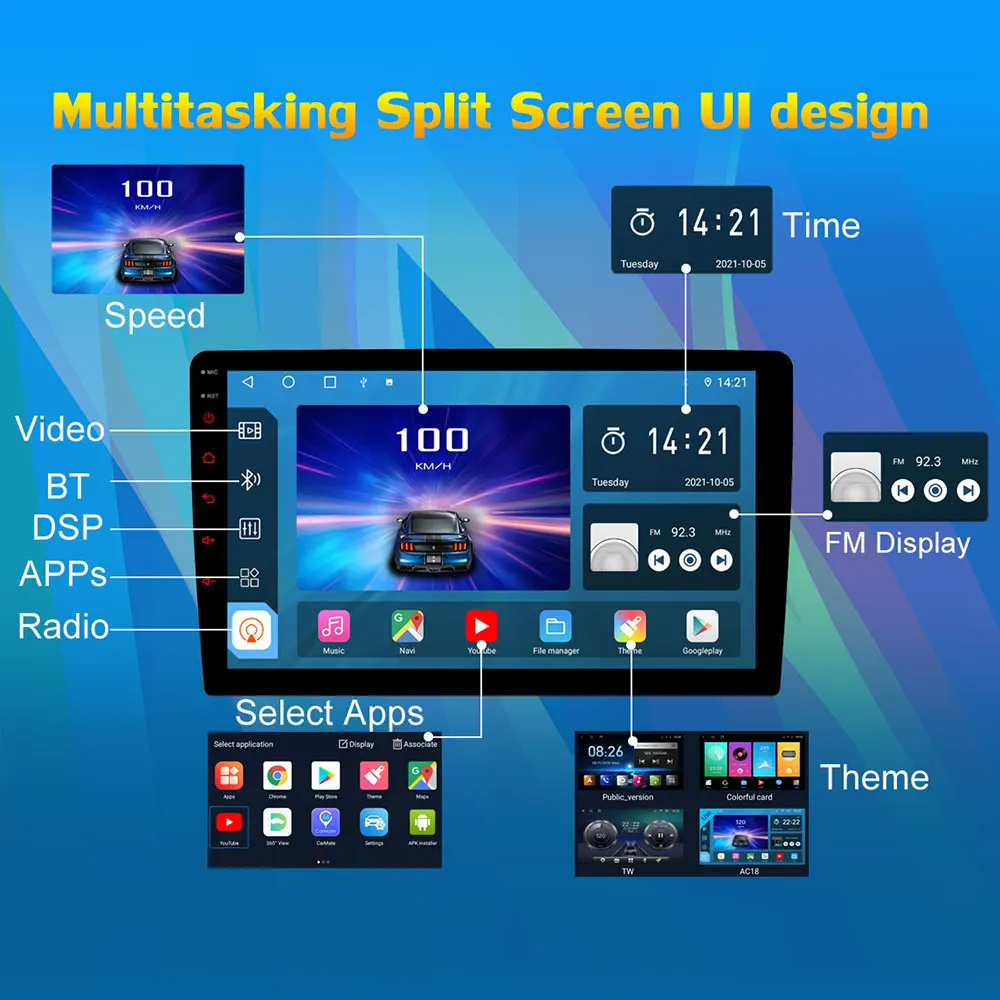 Автомобильная Мультимедийная стереосистема TS10 8 ядер 8G + 128G IPS 1280*720P Android для Chevrolet