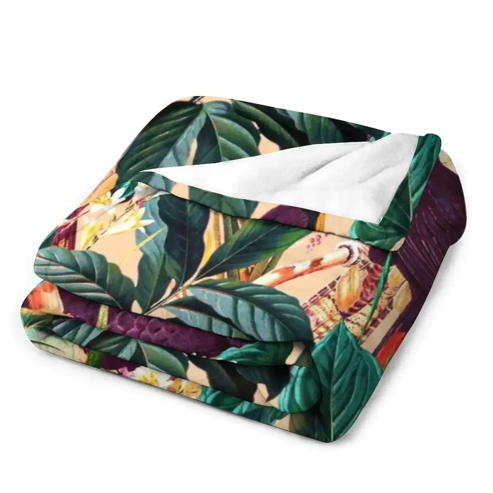 Одеяла и пледы с цветочным рисунком птицами XLII Мягкие одеяла